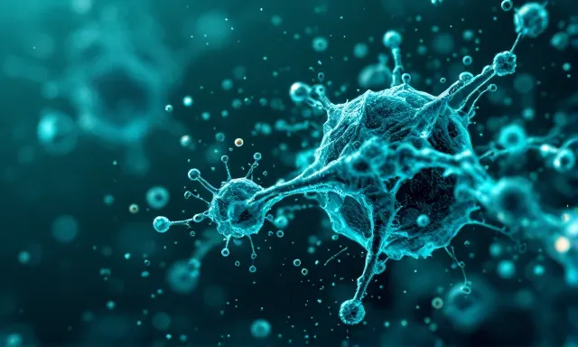 Ipamorelin research illustration — abstract cool scientific motif